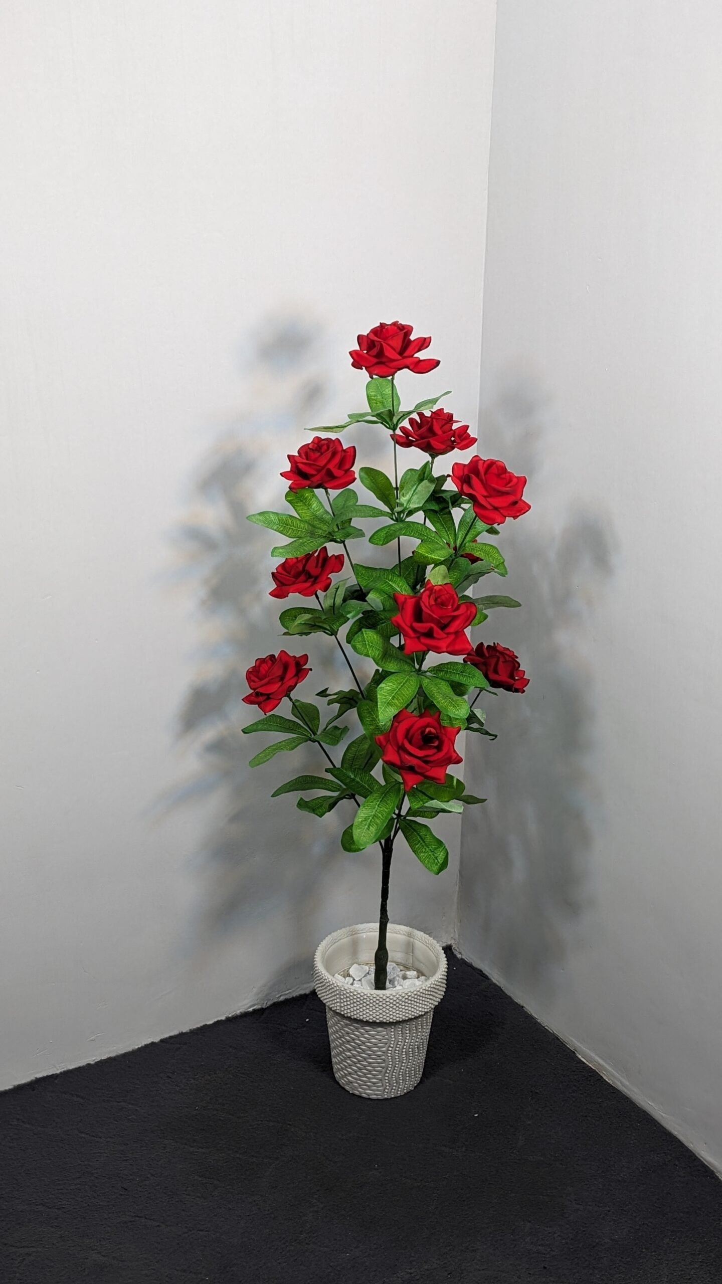 artificial rose plant fake rose plant red flower plant artificial flowers décor indoor decorative plant office décor plant low maintenance plant